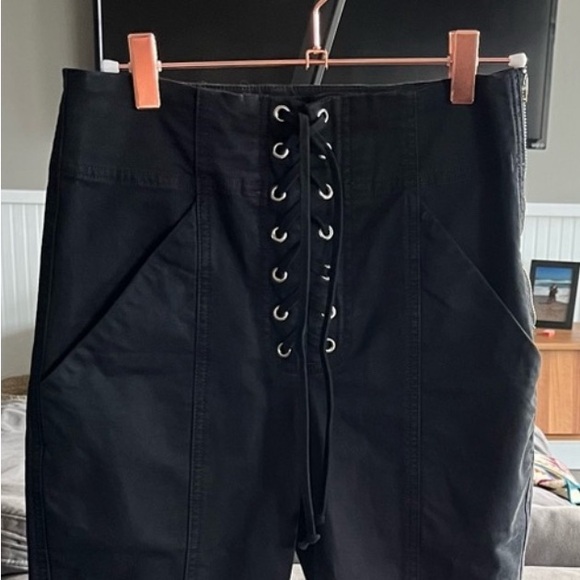 A.L.C. Black lace up “Kyle” skinny Jeans